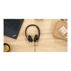 LENOVO - Gen 2 - Micro-casque - sur-oreille - filaire - USB-C - noir - Certifié pour Microsoft Teams redeal.fr