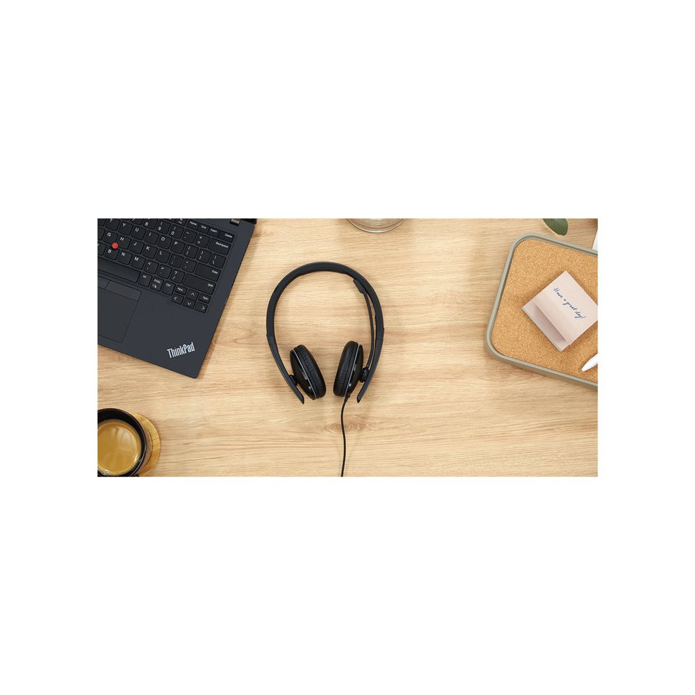 LENOVO - Gen 2 - Micro-casque - sur-oreille - filaire - USB-C - noir - Certifié pour Microsoft Teams redeal.fr