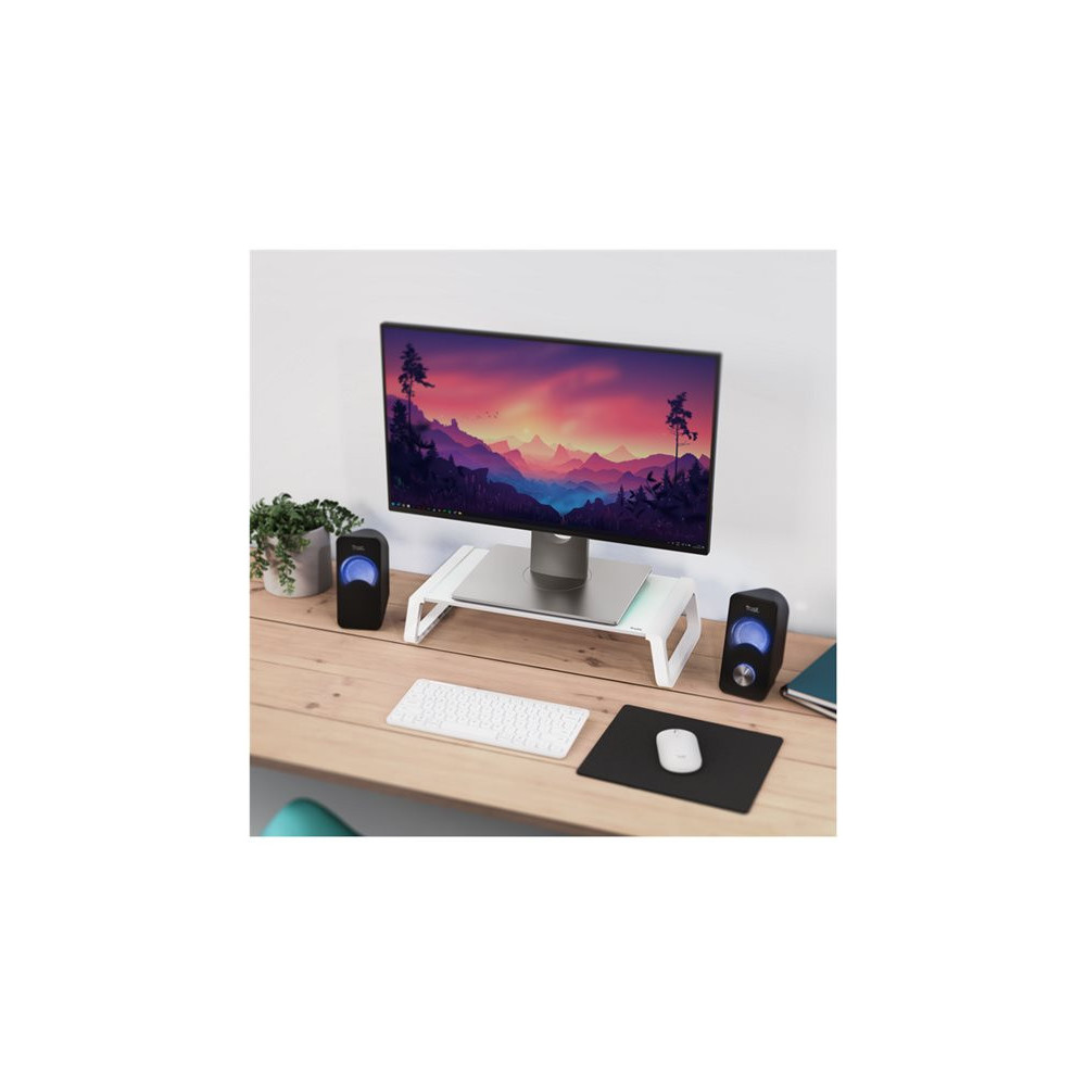 TRUST Support pour écran MONTA blanc redeal.fr