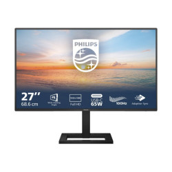 Philips 27E1N1300AE - Écran LED - 27" - 1920 x 1080 Full HD (1080p) @ 100 Hz - IPS - 1300:1 - 1 ms - HDMI, USB-C - HP- ajustable