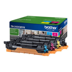 BROTHER TN243CMYK Pack Toner standard Cyan Magenta Jaune Noir 4x 1000 pages pour Hl-L32xx DCP-L35xx MFC-L37xx