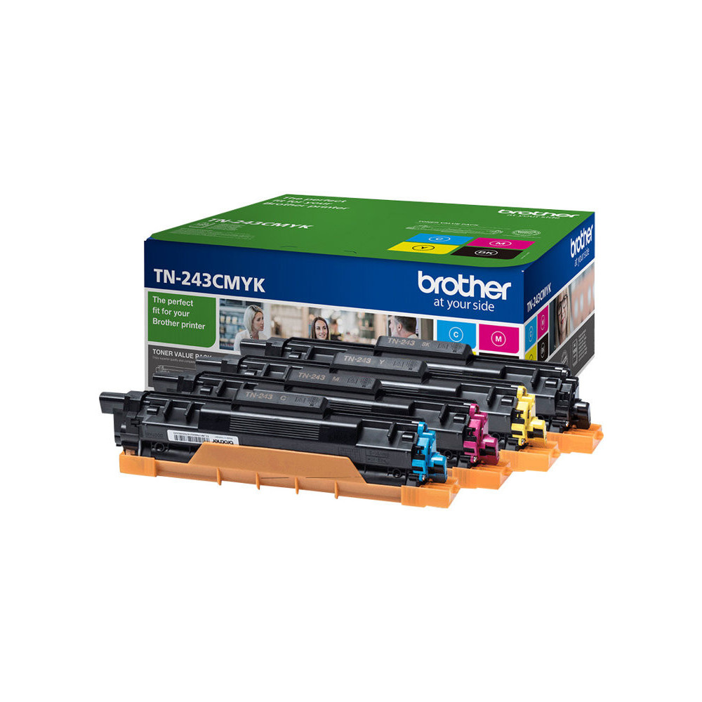 BROTHER TN243CMYK Pack Toner standard Cyan Magenta Jaune Noir 4x 1000 pages pour Hl-L32xx DCP-L35xx MFC-L37xx