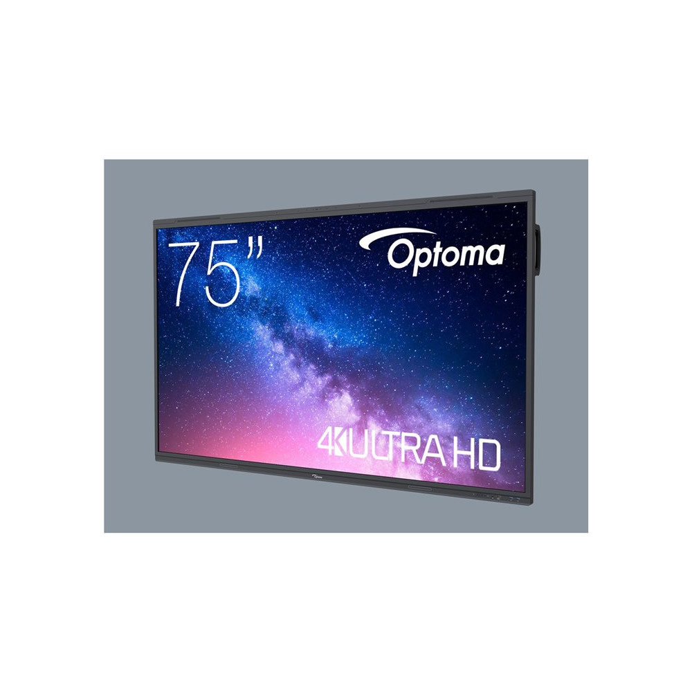 OPTOMA 5753RK 75p 400cd/m2 UHD Interactive 4K Multi-Touch-Display Android 13 Integrated Google Play Store redeal.fr