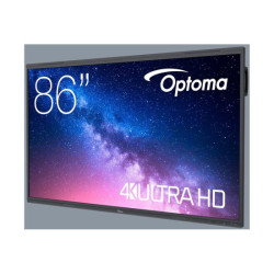 OPTOMA 5863RK 86p 400cd/m2 UHD Interactive 4K Multi-Touch-Display Android 13 Integrated Google Play Store redeal.fr