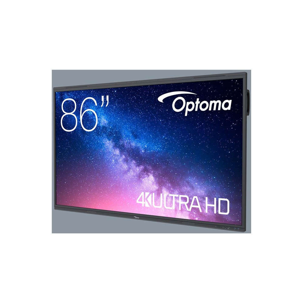 OPTOMA 5863RK 86p 400cd/m2 UHD Interactive 4K Multi-Touch-Display Android 13 Integrated Google Play Store redeal.fr