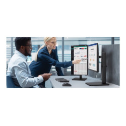 LG 24BA450-B.AEUQ Écran LED - 24 - 1920 x 1080 Full HD (1080p) @ 100 Hz - IPS - 250 cd/m² - 1300:1 - 5 ms - HDMI, VGA, DP- HP