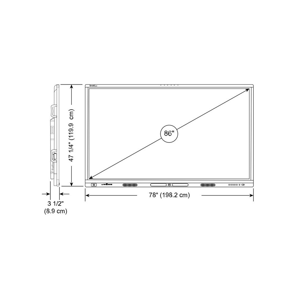 SMART Board MX086-V5 86p 4K Interactive Display with iQ redeal.fr