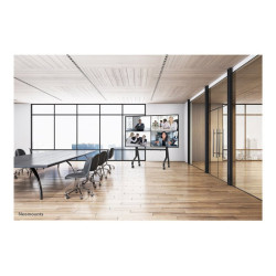 NEOMOUNTS FL50-575BL1 Support au sol mobile pour écran 65-110p - étagère multimédia incluse - installation rapide - TÜV
