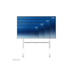 NEOMOUNTS FL50-575WH1 Support au sol mobile pour écran 65-110p - étagère multimédia incluse - installation rapide - TÜV