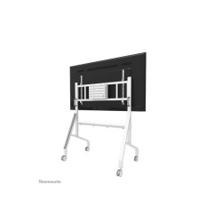NEOMOUNTS FL50-575WH1 Support au sol mobile pour écran 65-110p - étagère multimédia incluse - installation rapide - TÜV