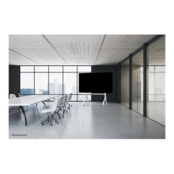 NEOMOUNTS FL50-575WH1 Support au sol mobile pour écran 65-110p - étagère multimédia incluse - installation rapide - TÜV