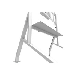 NEOMOUNTS FL50-575WH1 Support au sol mobile pour écran 65-110p - étagère multimédia incluse - installation rapide - TÜV