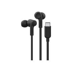 BELKIN USB-C EARBUDS W/ ADJUSTABLE VOLUME LIMITER BLACK redeal.fr