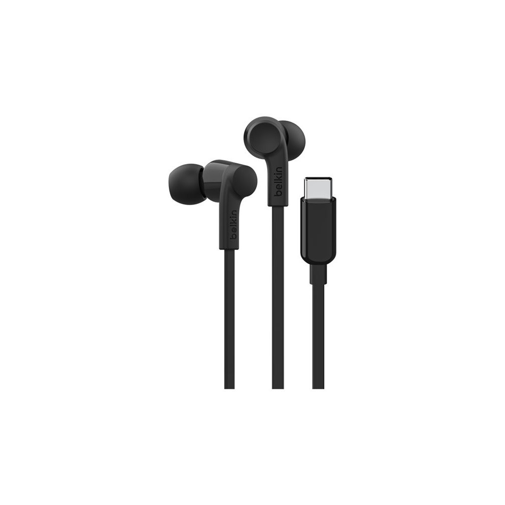 BELKIN USB-C EARBUDS W/ ADJUSTABLE VOLUME LIMITER BLACK redeal.fr