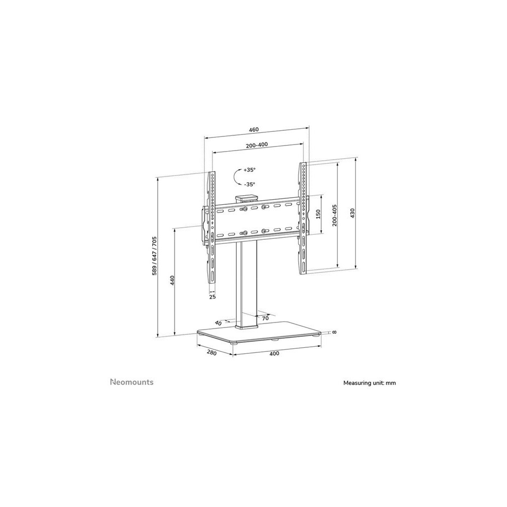 NEOMOUNTS DS45-430BL14 Support de bureau pour écran à poser 32-55p- pivotant redeal.fr