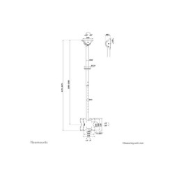 NEOMOUNTS CL35-340BL22 Support de plafond pour double écran 23-42p - h 106-156 cm redeal.fr