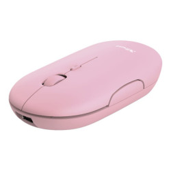 TRUST Souris sans fil PUCK Ultra-plate rechargeable - Rose redeal.fr