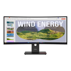 LENOVO ThinkVision T34WD-40 34p 3440x1440 Curved VA 120Hz USB-C docking 96W Mirror power button Epeat Gold TCO10
