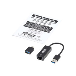 EATON USB-C USB-A to RJ45 Gigabit Ethernet Network Adapter 2xM/F USB 3.2 Gen 1 Black redeal.fr
