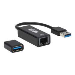 EATON USB-C USB-A to RJ45 Gigabit Ethernet Network Adapter 2xM/F USB 3.2 Gen 1 Black redeal.fr