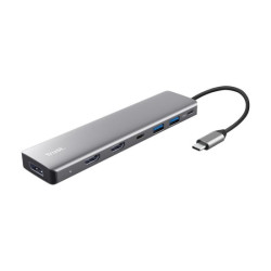 TRUST Adaptateur DALYX USB-C 7 en 1 1 USB-C 2 USB 2 HDMI 1 DisplayPort 1 Ethernet redeal.fr