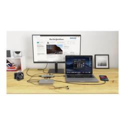 I-TEC USB C Metal Nano Docking Station 1xHDMI4K 1xSD Cardreader 1xmicroSD reader 1xGLAN 3xUSB 3.0 Port 1xUSB-C Sans Alimentation