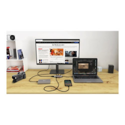 I-TEC USB C Metal Nano Docking Station 1xHDMI 4K 1xSD Cardreader 1xmicroSDCardreader 3xUSB 3.0 Port 1xUSB-C PD sans alimentation
