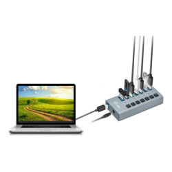 I-TEC USB 3.0 Charging HUB 7port with external power adapter 36W 7xUSB charging port for Tablets Notebooks Ultrabooks PC