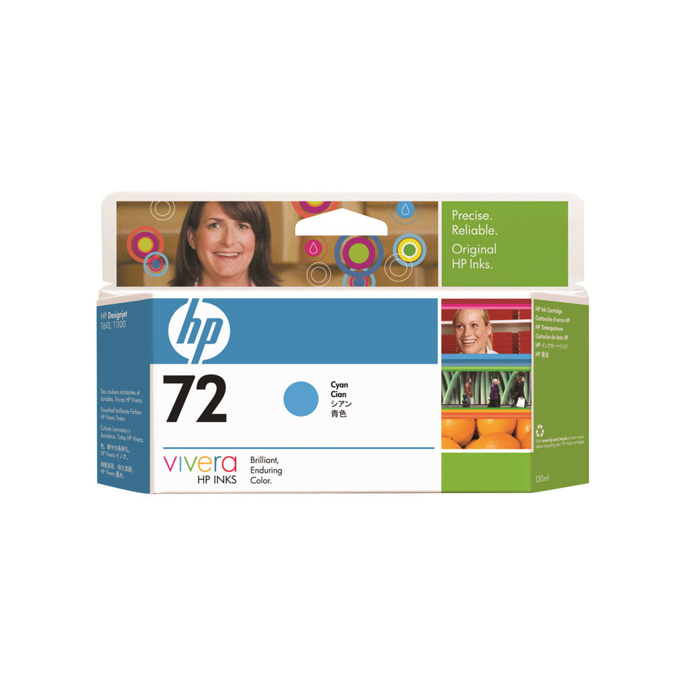 HP 72 original Ink cartridge C9371A cyan high capacity 130ml 1-pack