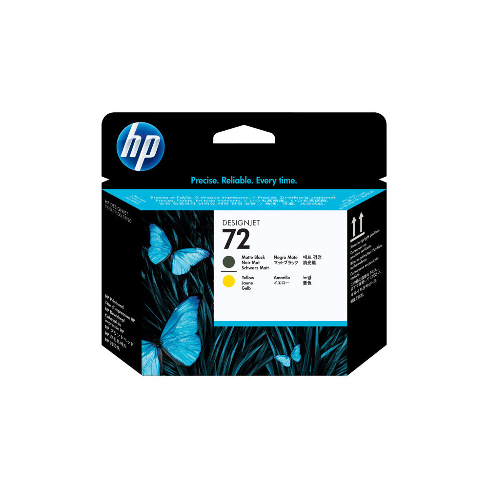 HP 72 original printhead C9384A matte black and yellow standard capacity 1-pack
