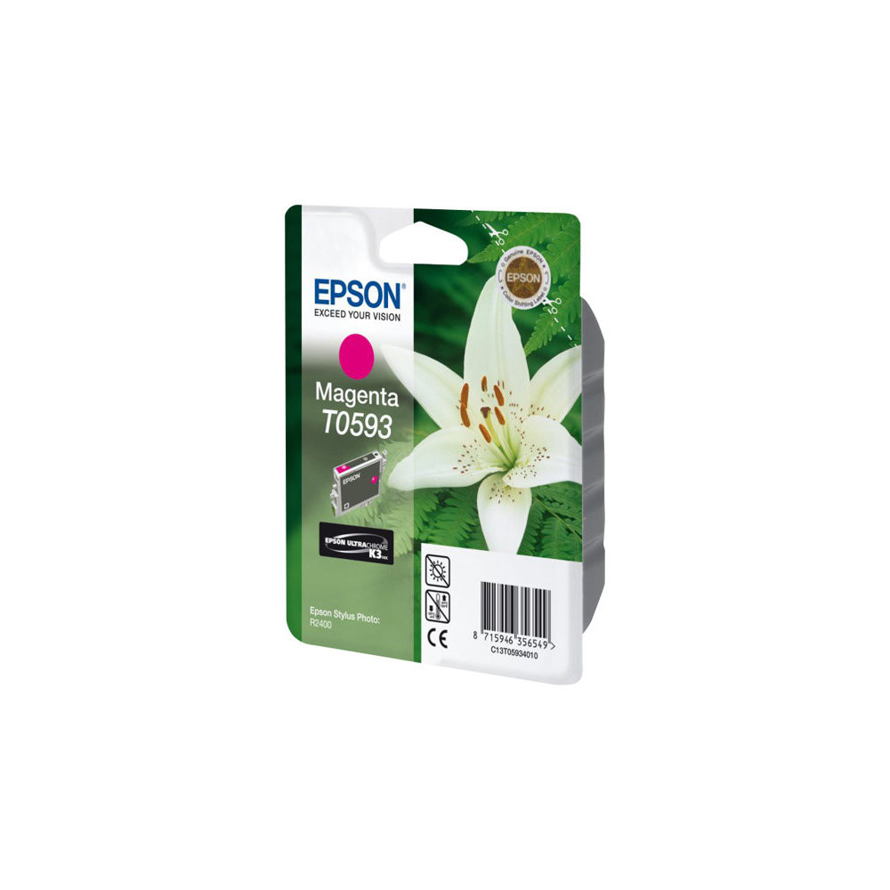 EPSON 5LB T0593 ink cartridge magenta standard capacity 13ml 1-pack blister without alarm redeal.fr