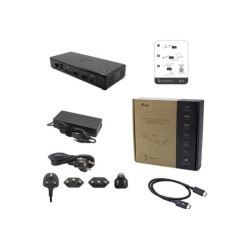 I-TEC Thunderbolt3/USB-C Dual DisplayPort 4K Docking Station 2xDP 1xGLAN 1xUSB 3.1 2xUSB 3.0 2xUSB-C Data 1xAutio/Mic 85W PD KL